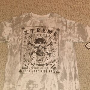 Xtreme Couture Gray Skull Graphic Tee